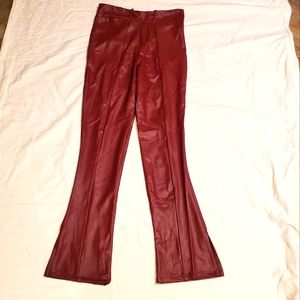 CAT PAT faux leather pants